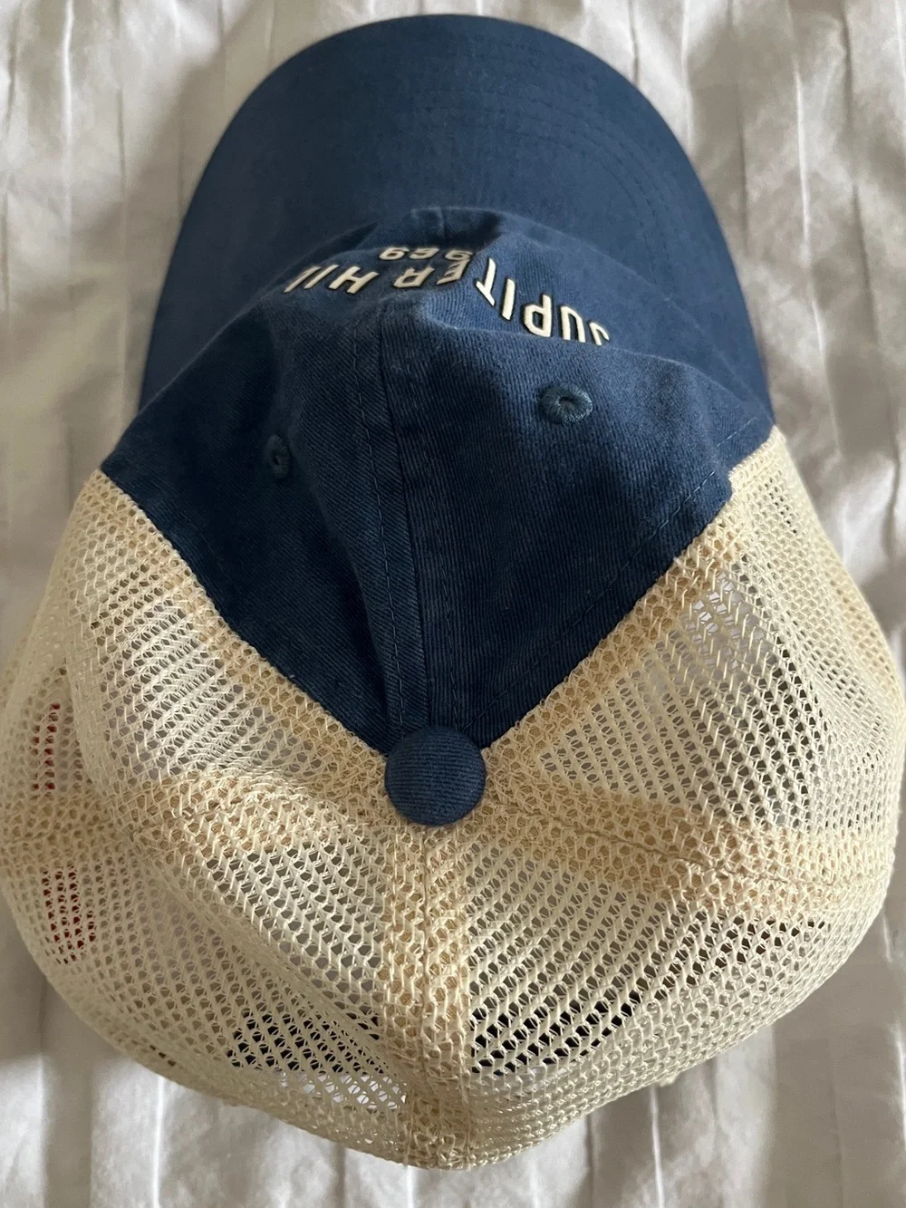 🏌️ Jupiter Hills 1969 Golf Course Mesh Back Hat | Blue & Cream Trucker Cap